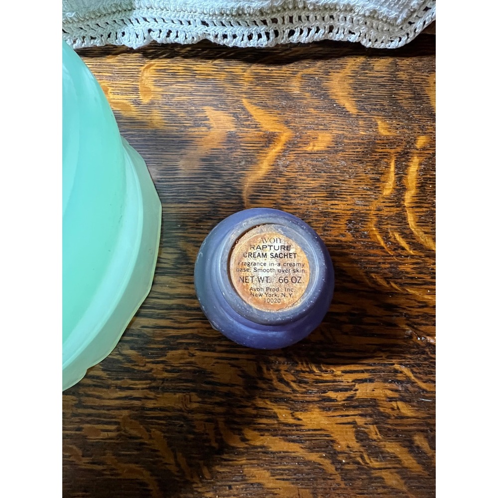 VTG Avon Dove Vanity Jar Set Moonwind Powder Rapture Cream Sachet Frosted Glass - Picture 6 of 7